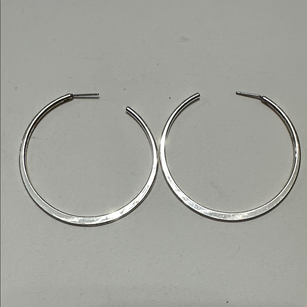 Silver Hoop Earrings - Women's Jewelry